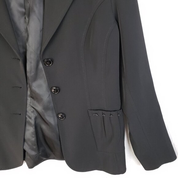 JAVIER SIMORRA Barcelona Blazer Jacket Black size 6 Preppy Y2K - Picture 15 of 16